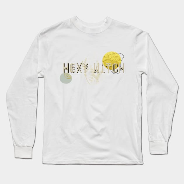 Witchy Puns - Hexy Witch Long Sleeve T-Shirt by Knight and Moon